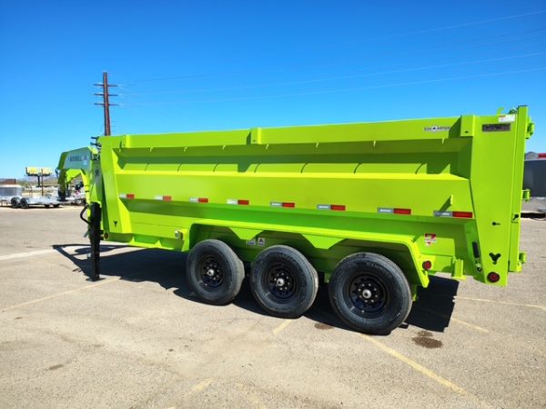 16x83 IronBull Gooseneck, Triple Axle Dump, 21K GVWR, 48" Sides