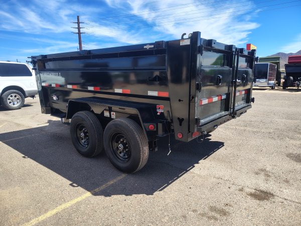 12x83 IronBull Tandem Axle Dump, 14K GVWR, 36" Sides, Solar Charger