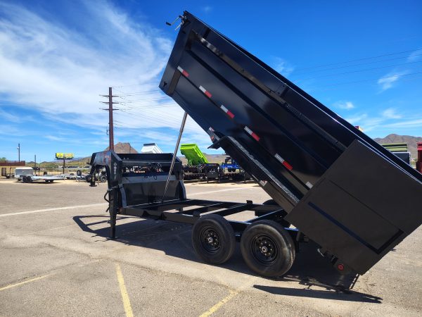 14x83 IronBull Gooseneck, Tandem Axle Dump, 15K GVWR, 48" Sides,  Telescopic Cylinder