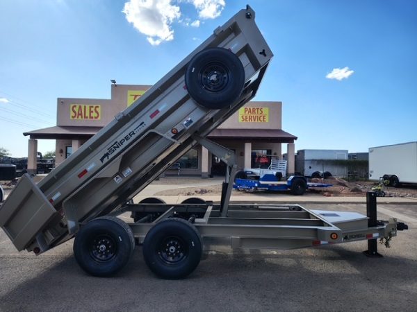 14x83 IronBull Tandem Axle Dump, 15K GVWR, Hyd. Jack, 14PLY, 24" Sides
