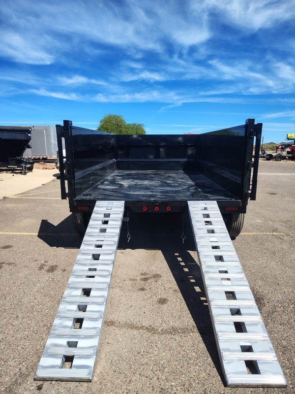 12x83 IronBull Tandem Axle Dump, 14K GVWR, 36" Sides, Solar Charger