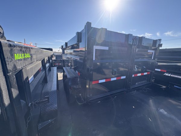 14x83 IronBull Tandem Axle Dump, 15K GVWR, 48" Sides, Solar Charger