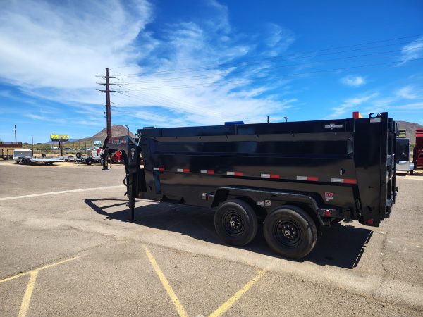 14x83 IronBull Gooseneck, Tandem Axle Dump, 15K GVWR, 48" Sides,  Telescopic Cylinder