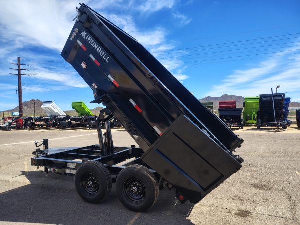 12x83 IronBull Tandem Axle Dump, 14K GVWR, 36" Sides, Solar Charger