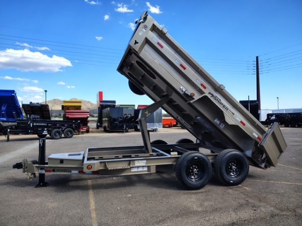 14x83 IronBull Tandem Axle Dump, 15K GVWR, Hyd. Jack, 14PLY, 24" Sides