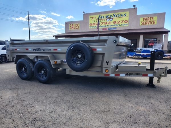 14x83 IronBull Tandem Axle Dump, 15K GVWR, Hyd. Jack, 14PLY, 24" Sides