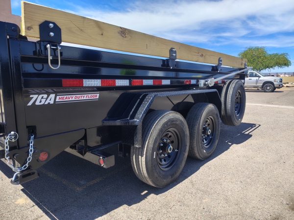 14x83 Tandem Axle, 15,400 GVWR, Low Pro Dump, 24" Sides, 14 Ply Tires
