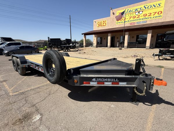 22x83 IronBull, Tandem Axle, 14K GVWR, Rampage Ramps, Winch Plate