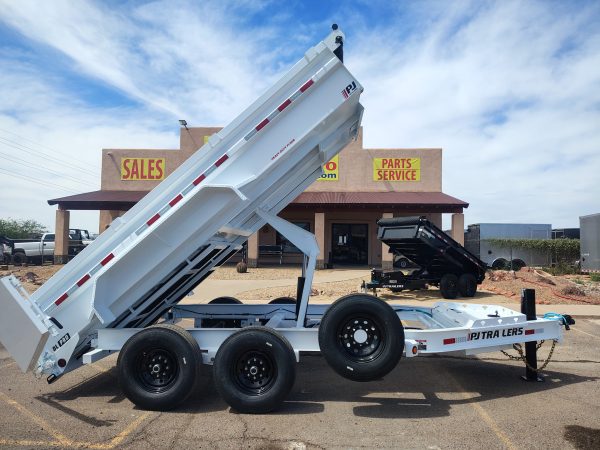 14x83 Tandem Axle, 15,400 GVWR, Low Pro Dump, 24" Sides, Solar Charger, Hydraulic Jack, 14 Ply Tires