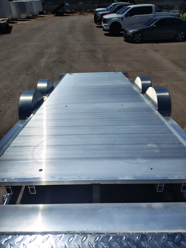 18x82 All Aluminum, 10K GVWR, Heavy Tandem Axle, XL Tilt w/ Cargo Box (8218H-XL-TILT-TA-EL-RTD-CB)