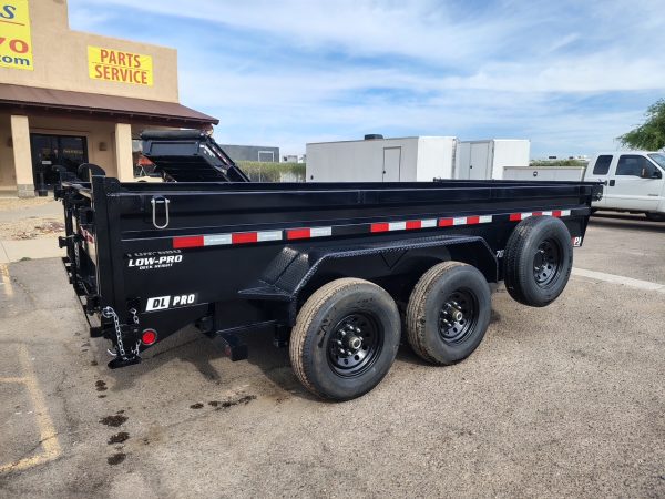 14x83 Tandem Axle, 15,400 GVWR, Low Pro Dump, 24" Sides, 14 Ply Tires