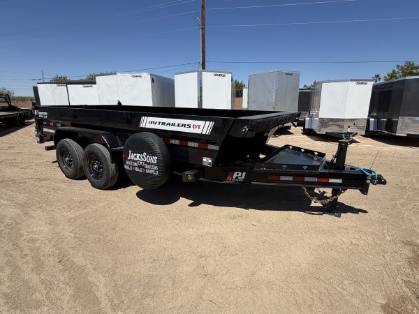 16x83 Tandem Axle, 15.4K GVWR, Low Pro Telescopic Dump, 24" Sides
