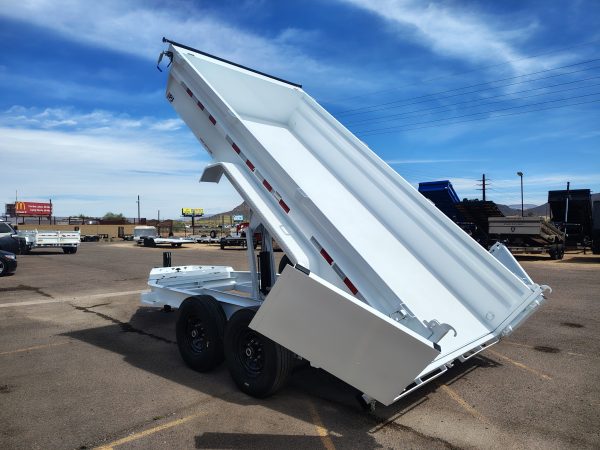 14x83 Tandem Axle, 15,400 GVWR, Low Pro Dump, 24" Sides, Solar Charger, Hydraulic Jack, 14 Ply Tires