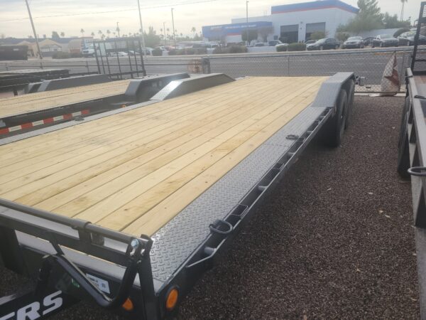20x102 Tandem Axle, 14K GVWR, Super-Wide Car Hauler, Slide In Ramps