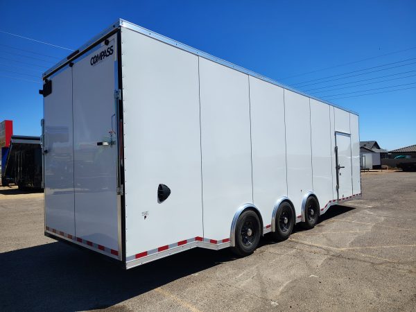 28x8.5 Jasper SE Car Hauler, Triple Axle, 12" Extra Height, 21K GVWR, Ramp Door