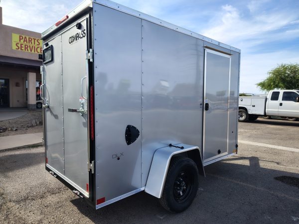 10x5 Indigo DLX, 3K GVWR, Ramp Door, 6" Additional Height, Side Door