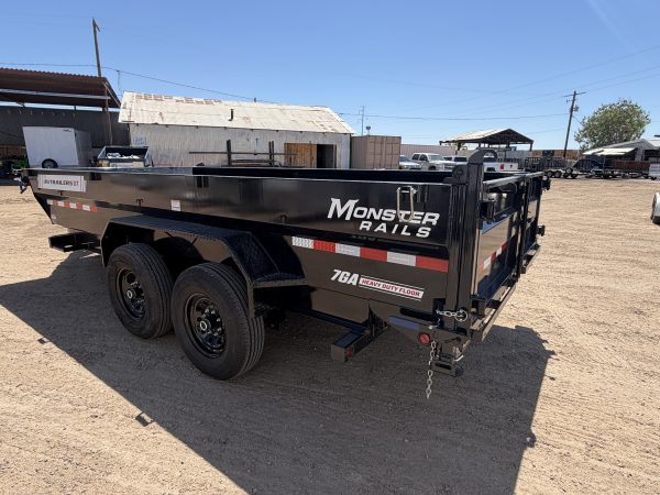 16x83 Tandem Axle, 15.4K GVWR, Low Pro Telescopic Dump, 24" Sides