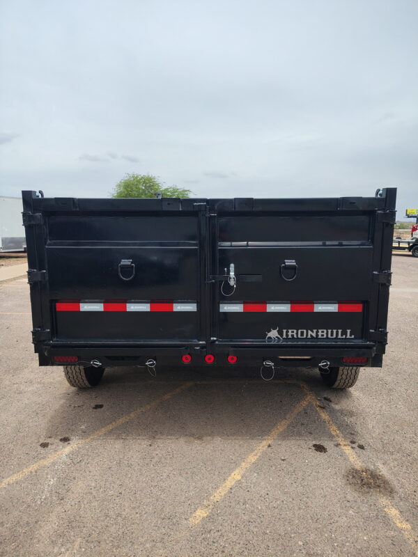 14x83 IronBull Tandem Axle Dump, 15K GVWR, 36" Sides, Solar Charger, 14 Ply Tires