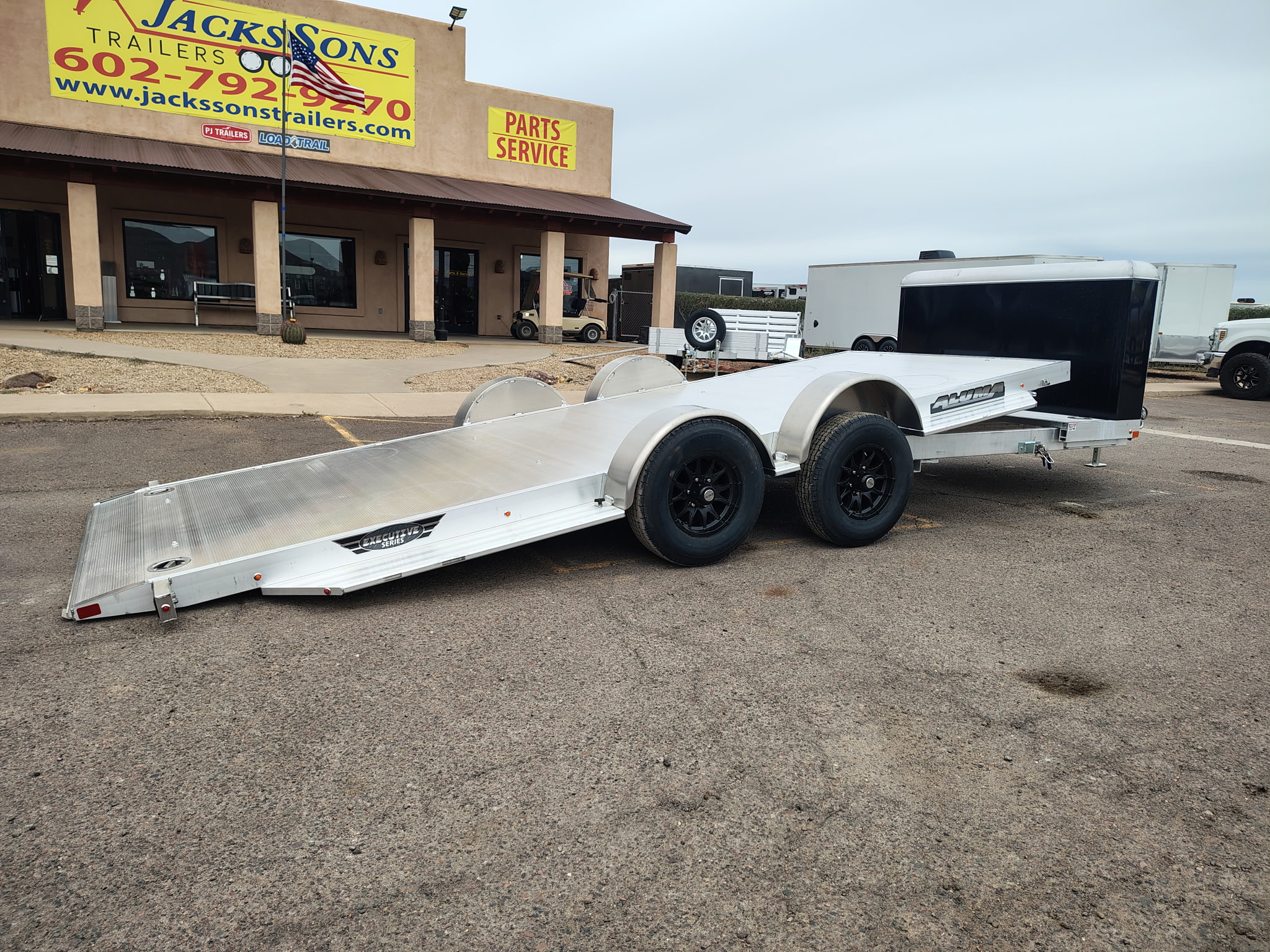 18x82 All Aluminum, 10K GVWR, Heavy Tandem Axle, XL Tilt w/ Cargo Box (8218H-XL-TILT-TA-EL-RTD-CB) - Image 3