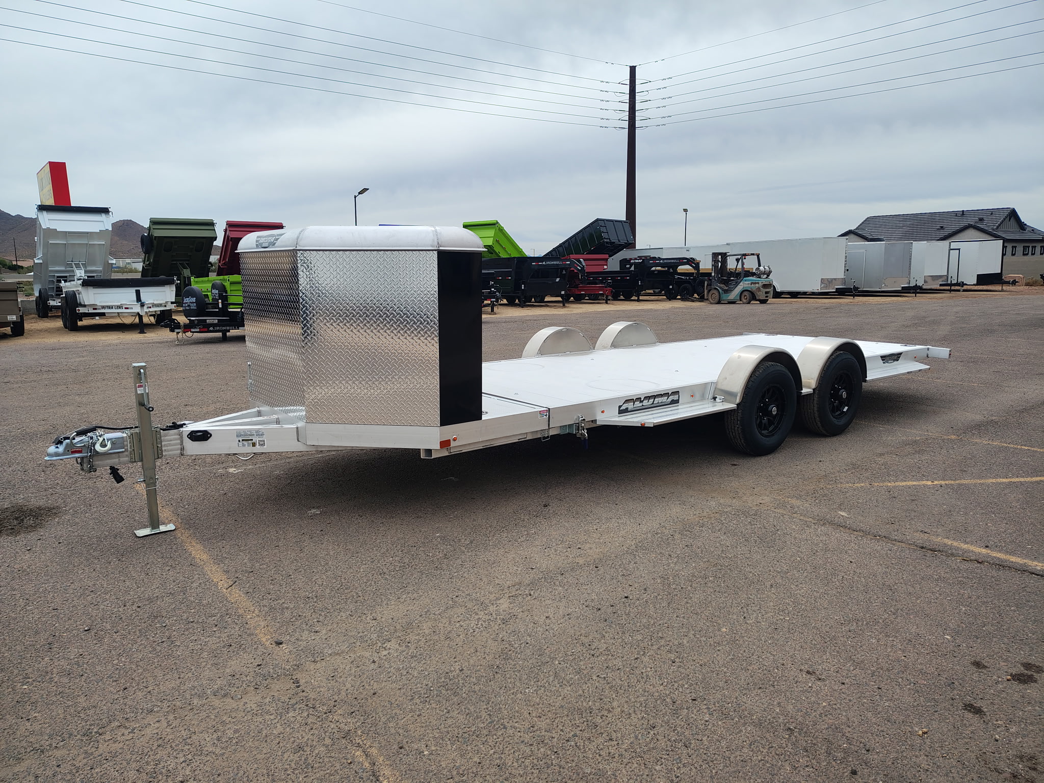 18x82 All Aluminum, 10K GVWR, Heavy Tandem Axle, XL Tilt w/ Cargo Box (8218H-XL-TILT-TA-EL-RTD-CB) - Image 7