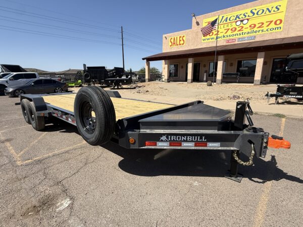 22x83 IronBull, Tandem Axle, 14K GVWR, Rampage Ramps, Winch Plate