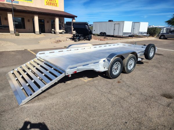16x80 All Aluminum, 8.5K GVWR, Tandem Axle, Ramp, Straight Tailgate (8016TA-EL-R-TG-RTD)