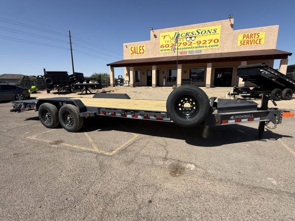 22x83 IronBull, Tandem Axle, 14K GVWR, Rampage Ramps, Winch Plate