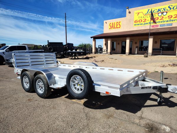 14x80 All Aluminum, 8.5K GVWR, Tandem Axle, Bi-Fold Tailgate (8014TA-EL-BT-RTD)