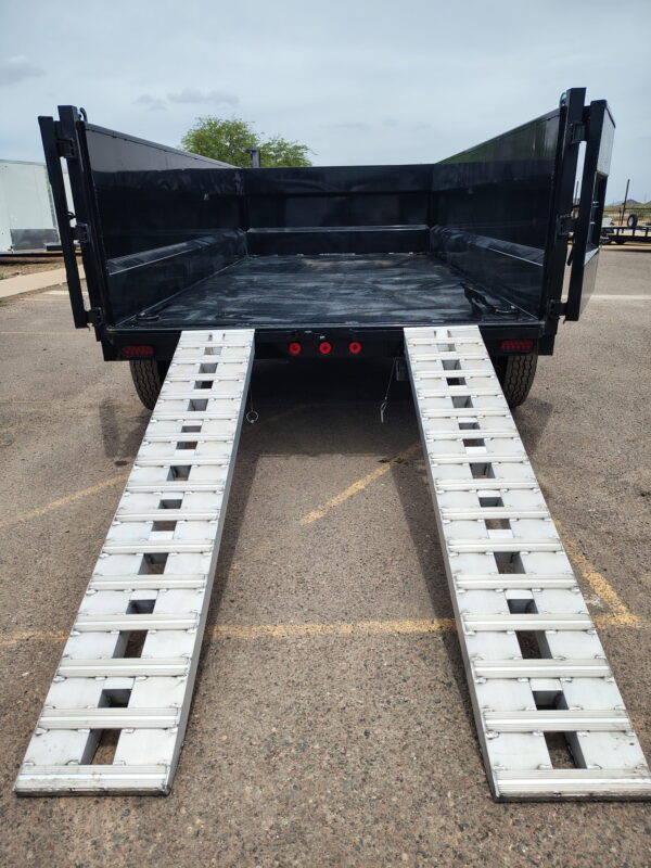 14x83 IronBull Tandem Axle Dump, 15K GVWR, 36" Sides, Solar Charger, 14 Ply Tires