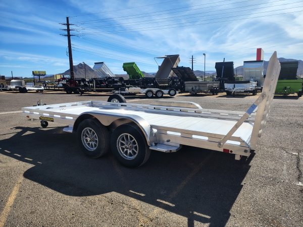 16x80 All Aluminum, 8.5K GVWR, Tandem Axle, Ramp, Straight Tailgate (8016TA-EL-R-TG-RTD)