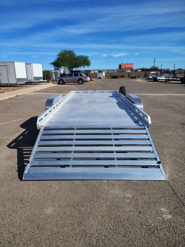 16x80 All Aluminum, 8.5K GVWR, Tandem Axle, Ramp, Straight Tailgate (8016TA-EL-R-TG-RTD)