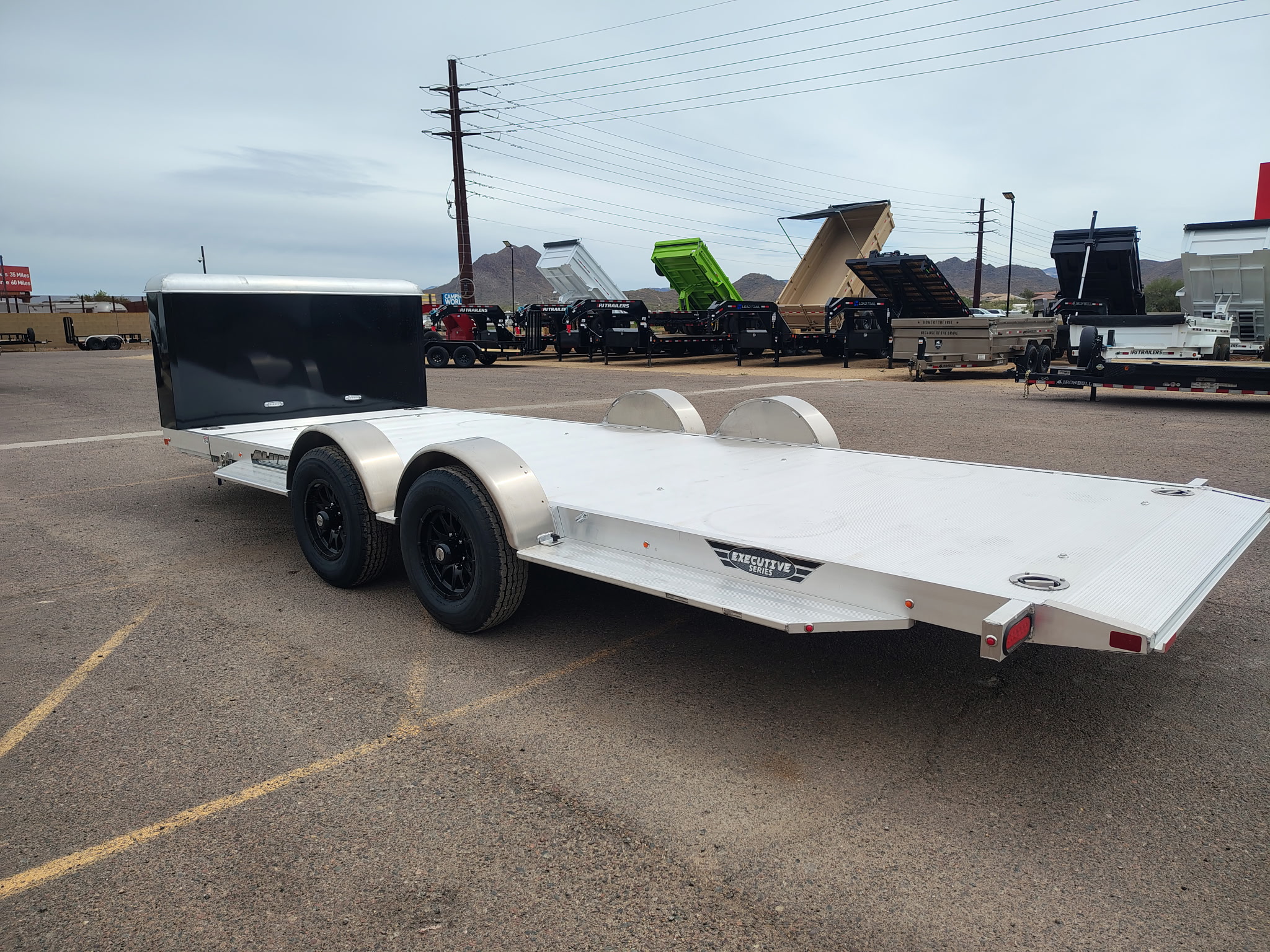 18x82 All Aluminum, 10K GVWR, Heavy Tandem Axle, XL Tilt w/ Cargo Box (8218H-XL-TILT-TA-EL-RTD-CB) - Image 8
