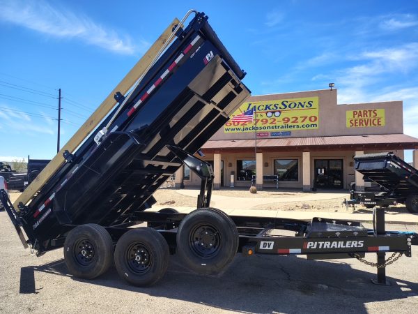 14x83 Tandem Axle, 15,400 GVWR, Low Pro Dump, 24" Sides, 14 Ply Tires
