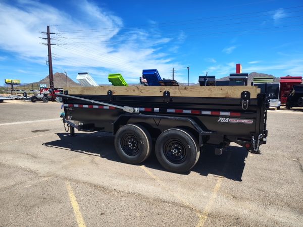14x83 Tandem Axle, 15,400 GVWR, Low Pro Dump, 24" Sides, 14 Ply Tires