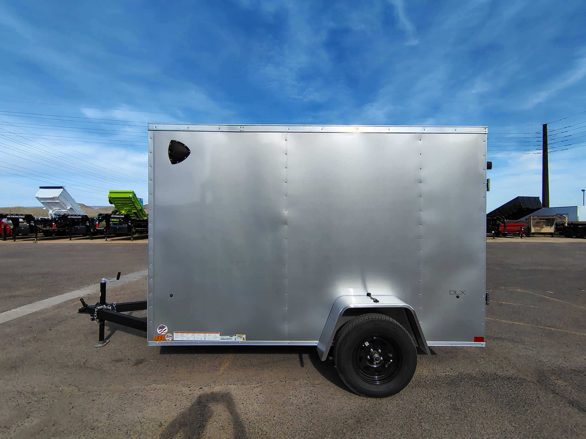 10x5 Indigo DLX, 3K GVWR, Ramp Door, 6" Additional Height, Side Door - Image 3