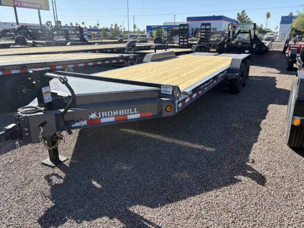 22x83 IronBull, Tandem Axle, 14K GVWR, Rampage Ramps, Winch Plate