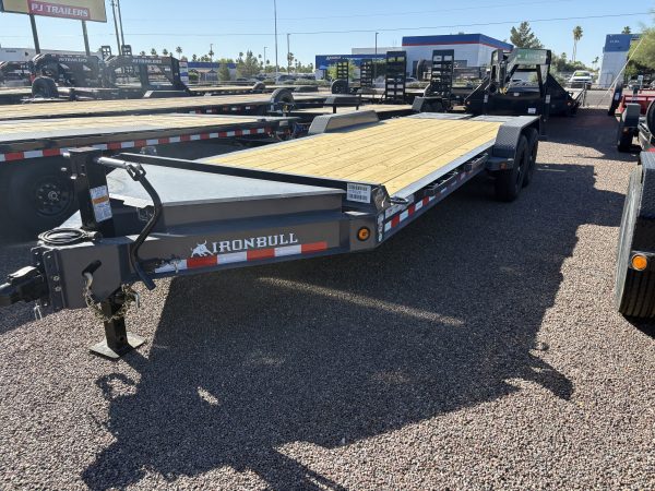 22x83 IronBull, Tandem Axle, 14K GVWR, Rampage Ramps, Winch Plate