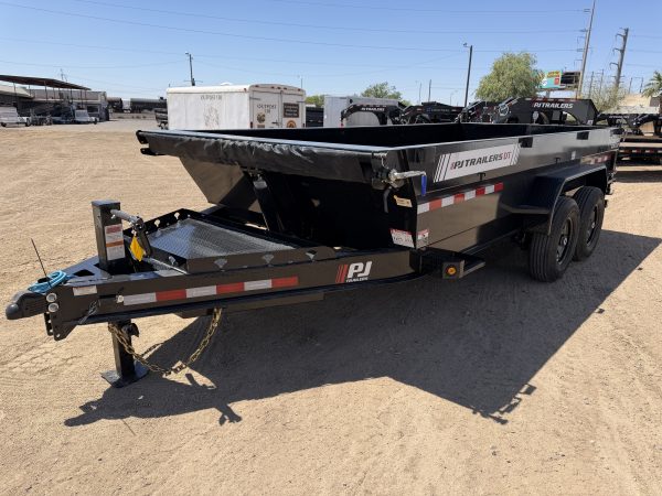 16x83 Tandem Axle, 15.4K GVWR, Low Pro Telescopic Dump, 24" Sides