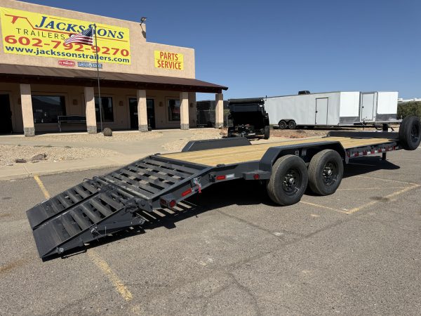 22x83 IronBull, Tandem Axle, 14K GVWR, Rampage Ramps, Winch Plate