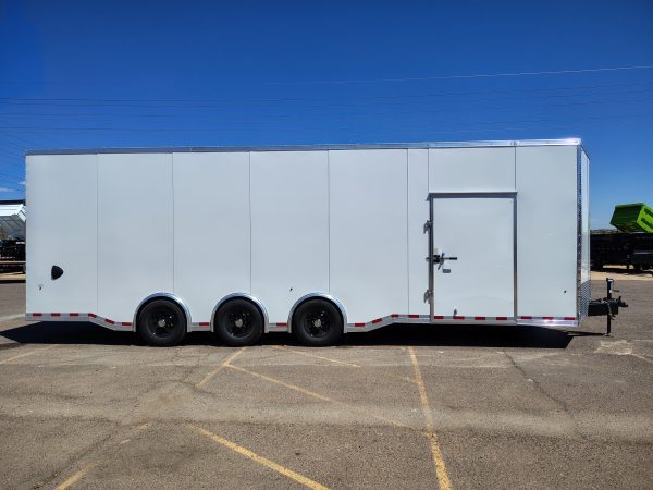 28x8.5 Jasper SE Car Hauler, Triple Axle, 12" Extra Height, 21K GVWR, Ramp Door