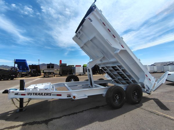 14x83 Tandem Axle, 15,400 GVWR, Low Pro Dump, 24" Sides, Solar Charger, Hydraulic Jack, 14 Ply Tires