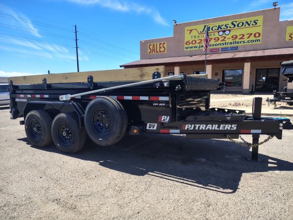 14x83 Tandem Axle, 15,400 GVWR, Low Pro Dump, 24" Sides, 14 Ply Tires