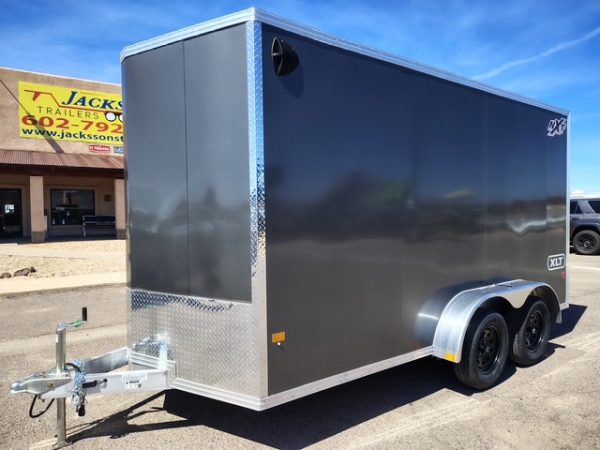14x7 All Aluminum XLTP2 Enclosed, 7K GVWR, Side Door, Ramp Door