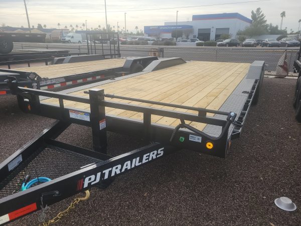 20x102 Tandem Axle, 14K GVWR, Super-Wide Car Hauler, Slide In Ramps