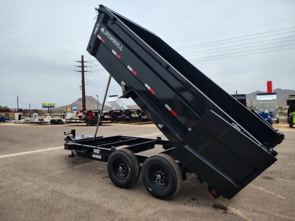 14x83 IronBull Tandem Axle Dump, 15K GVWR, 36" Sides, Solar Charger, 14 Ply Tires