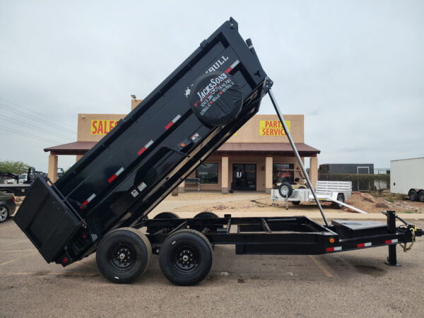 14x83 IronBull Tandem Axle Dump, 15K GVWR, 36" Sides, Solar Charger, 14 Ply Tires