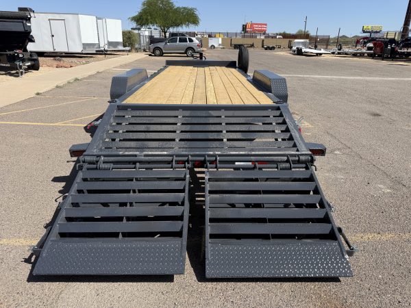 22x83 IronBull, Tandem Axle, 14K GVWR, Rampage Ramps, Winch Plate