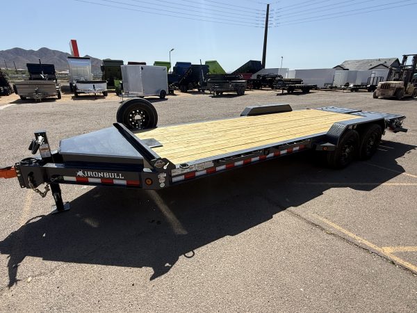 22x83 IronBull, Tandem Axle, 14K GVWR, Rampage Ramps, Winch Plate