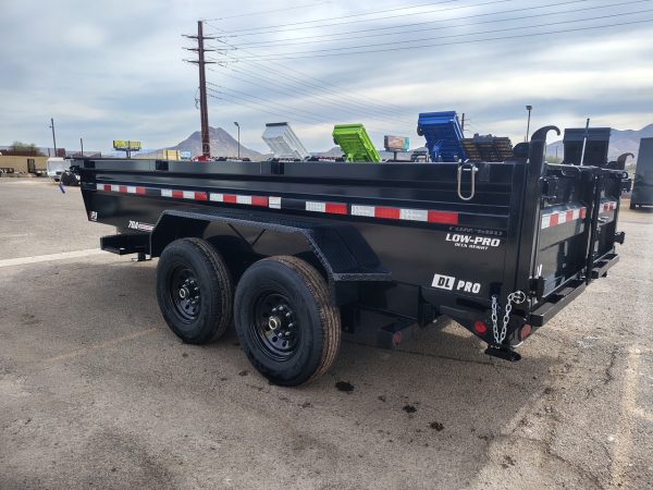 14x83 Tandem Axle, 15,400 GVWR, Low Pro Dump, 24" Sides, 14 Ply Tires