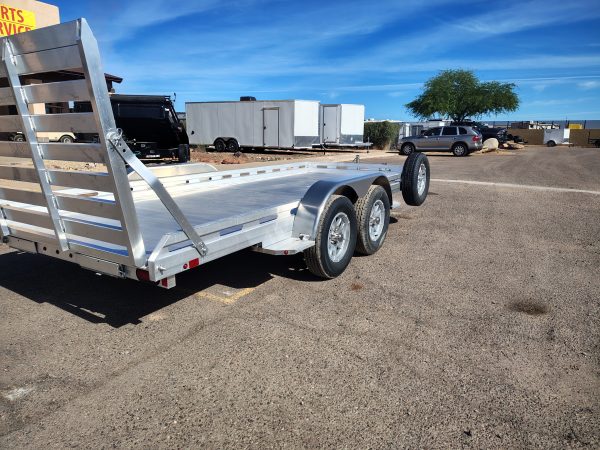 16x80 All Aluminum, 8.5K GVWR, Tandem Axle, Ramp, Straight Tailgate (8016TA-EL-R-TG-RTD)